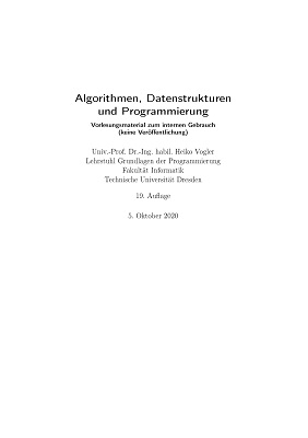 Skript 5 INF WS2020/21 - Vorlesungsmaterial Algorithmen, Datenstrukturen & Programmierung