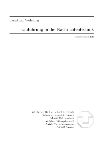 Skript 3 SS2020 - Einführung in die Nachrichtentechnik