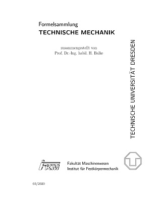 Skript 4 WS22-23 Formelsammlung Technische Mechanik